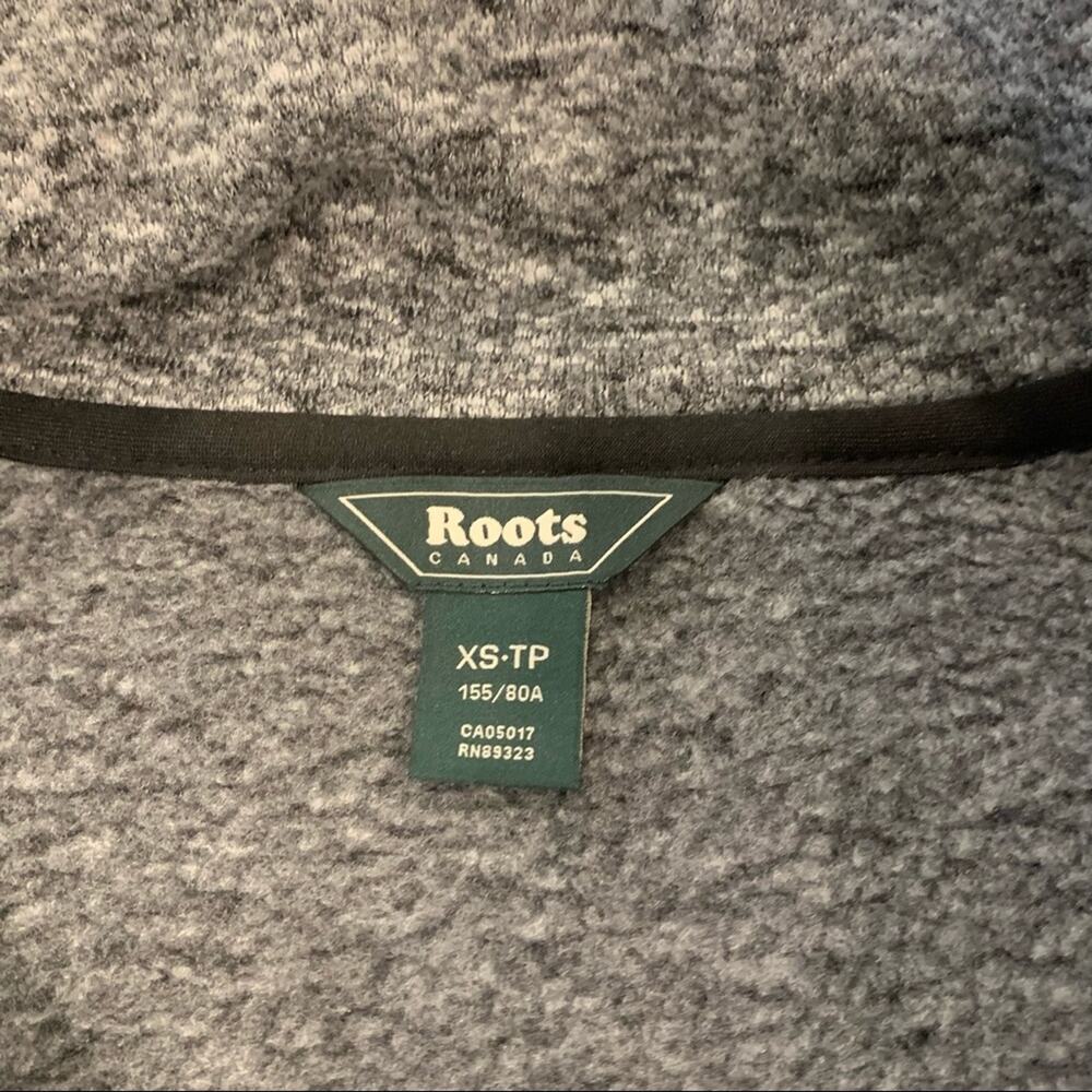 Roots Funnel Neck Full Zip Sweater Jacket Gray XS - Picture 5 of 6